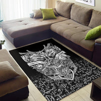 Viking Area Rug Wolf and Raven Special RLT12 - Wonder Print Shop
