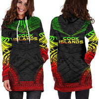 Cook Islands Women's Hoodie Dress - Polynesian Reggae Chief - Wonder Print Shop