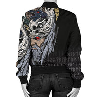 Viking Odin Raven Women's Bomber Jacket RLT12 - Wonder Print Shop