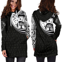 Viking Hoodie Dress, Skoll and Hati Rune Tattoo RLT12 - Wonder Print Shop