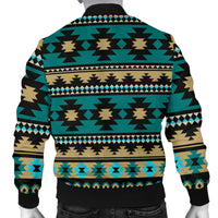 Green Ethnic Aztec Men's Bomber Jacket LT10 - Wonder Print Shop