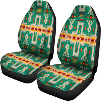 Green Tribe Design Native American Car Seat Covers LT10 - Wonder Print Shop