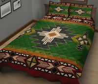 Indigenous Green Native American Quilt Bed Set LT10 - Wonder Print Shop