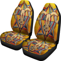 Bison Yellow Native American Car Seat Covers LT10 - Wonder Print Shop