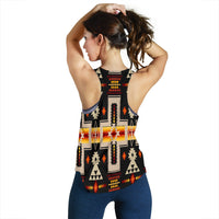 Black Tribe Design Native American Women Racerback Tank LT10 - Wonder Print Shop