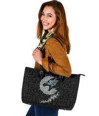 Viking Fenrir Wolf Large Leather Tote RLT12 - Wonder Print Shop