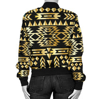 Seamless Yellow Pattern Women's Bomber Jacket LT10 - Wonder Print Shop