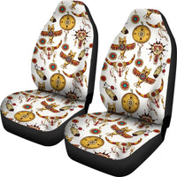 Bison Owl Feather Native American Car Seat Covers LT10 - Wonder Print Shop