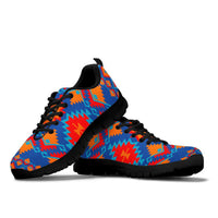 Native American Red and Yellow Geometric Sneakers LT10 - Wonder Print Shop
