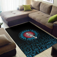 Viking Area Rug Raven Celtic Cyan RLT12 - Wonder Print Shop