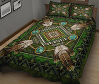 Mandala Green Design Native American Quilt Bed Set LT10 - Wonder Print Shop