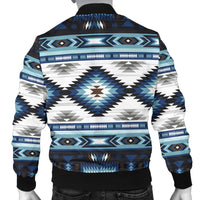 Blue Colors Pattern Men's Bomber Jacket LT10 - Wonder Print Shop