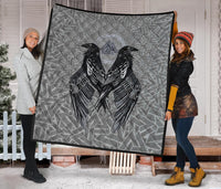 Viking Premium Quilt Raven Valknut RLT12 - Wonder Print Shop