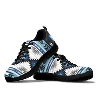 Native American Blue Colors Pattern Sneakers LT10 - Wonder Print Shop