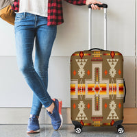 Light Brown Tribe Design Native American Luggage Covers LT10 - Wonder Print Shop