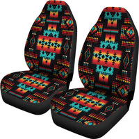 Black Native Tribes Pattern Native American Car Seat Covers LT10 - Wonder Print Shop