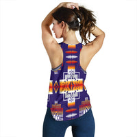 Purple Pattern Native American Women Racerback Tank LT10 - Wonder Print Shop