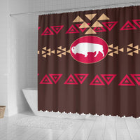 brown-bison-native-american-shower-curtain