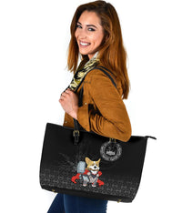 Viking Large Leather Tote The Mighty Thorgi RLT12 - Wonder Print Shop