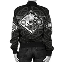 Vikings Women's Bomber Jacket The Wolves, Skoll and Hati RLT12 - Wonder Print Shop