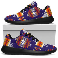 Purple Pattern Native American Sport Sneakers LT10 - Wonder Print Shop