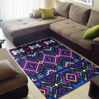 Purple Tribe Pattern Area Rug LT10 - Wonder Print Shop