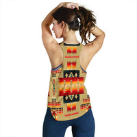 Light Brown Tribe Pattern Native American Women Racerback Tank LT10 - Wonder Print Shop