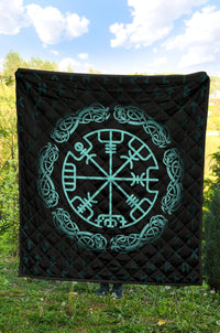 Viking Vegvisir Magic Navigation Compass Premium Quilt RLT12 - Wonder Print Shop