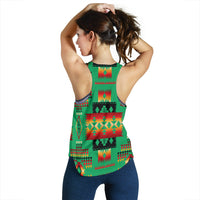 Green Tribe Pattern Native American Women Racerback Tank LT10 - Wonder Print Shop