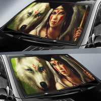 princess-with-wolf-3d-native-american-auto-sun-shades