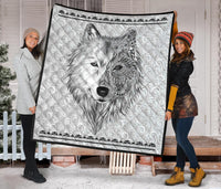 White Wolf Native American Amercan Premium Quilt LT10 - Wonder Print Shop