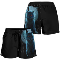 viking-womens-shorts-fenrir-viking-wolf-and-moon
