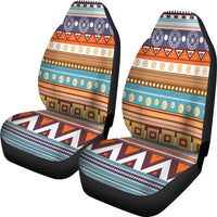 White Geometric Pattern Native American Car Seat Covers LT10 - Wonder Print Shop
