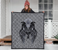 Viking Premium Quilt Raven Valknut RLT12 - Wonder Print Shop