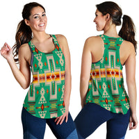Green Tribe Design Native American Women Racerback Tank LT10 - Wonder Print Shop