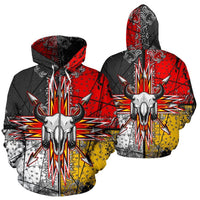 Bison Arrow 3D Zip Up Hoodie Native American Clothing LT10 - Wonder Print Shop