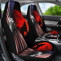 Flag Blood And Wolf Car Seat Covers LT10 - Wonder Print Shop