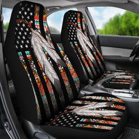 Flag Feather Car Seat Covers LT10 - Wonder Print Shop