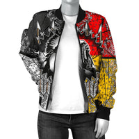 Chief Arrow Native American Women's Bomber Jacket LT10 - Wonder Print Shop