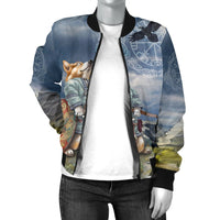 Viking Women's Bomber Jacket, Corgi RLT12 - Wonder Print Shop