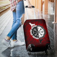 Viking Luggage Covers Raven Of Odin and Symbol Viking On Blood Background RLT12 - Wonder Print Shop