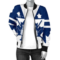Canada Hockey Maple Leaf Champion Women Bomber Jacket - Wonder Print Shop