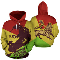 African Hoodie Ethiopian King Jah Lion Pullover - Wonder Print Shop