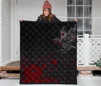 Viking Premium Quilt - The Raven Of Odin Rune Blood RLT12 - Wonder Print Shop