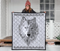 White Wolf Native American Amercan Premium Quilt LT10 - Wonder Print Shop