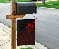 Viking Garden Flag The Raven Of Odin Rune, Red RLT12 - Wonder Print Shop