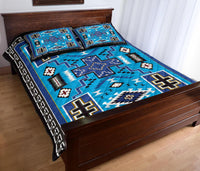 Light Blue Native American Quilt Bed Set LT10 - Wonder Print Shop