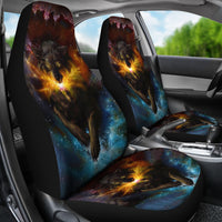 Fantasy Hintergrund Galaxy Wolf Car Seat Covers LT10 - Wonder Print Shop