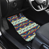 Blue Pattern Native American Front Car Mats (Set Of 2) LT10 - Wonder Print Shop
