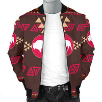 Brown Bison Native American Bomber Jacket LT10 - Wonder Print Shop
